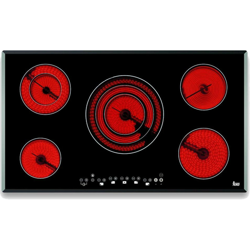 Tope Electrico 90 Cm Teka Control Tactil Con Funcion Booster Y Stop & Go Vitroceramica Negro