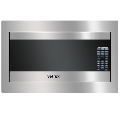 Microondas 2.1 Pies Vetrux Pro Multiples Funciones De Coccion Plateado