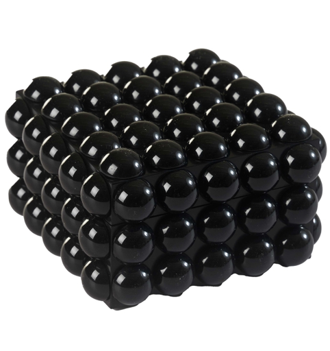 Caja Decorativa Concepts Relieve De Bolitas 14X14X8.5 Cm Negro