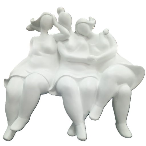 Figura De Damas Sentadas Concepts 23X11X20.5 Cm Blanco