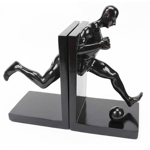 Sujetalibros Jugador De Futbol Concepts 25.2X9.5X20.3 Cm 2 Pzas Negro