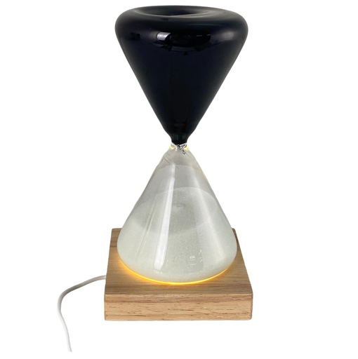 Reloj De Arena Concepts Con Luz 9X9X21.5 Cm Negro Y Transparente