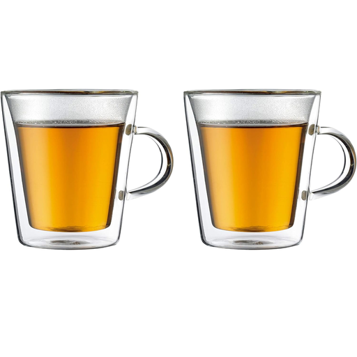 Juego De Tazas Para Te Life Art 2 Pzas 260 Ml De Vidrio Transparente