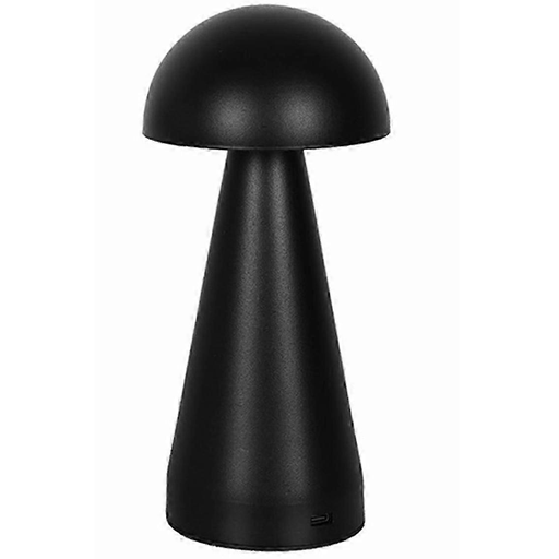 Lampara De Mesa Polar Forma De Hongo 10X21 Cm Recargable Negro