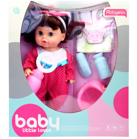 Muñeca Abbyeva Baby Little Loves Con Acc Fucsia