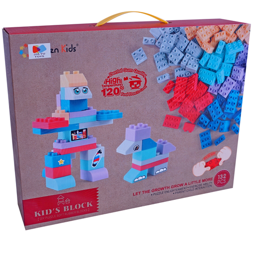 Juego De Bloques Seven Kids De Construccion 132 Pzas Multicolor