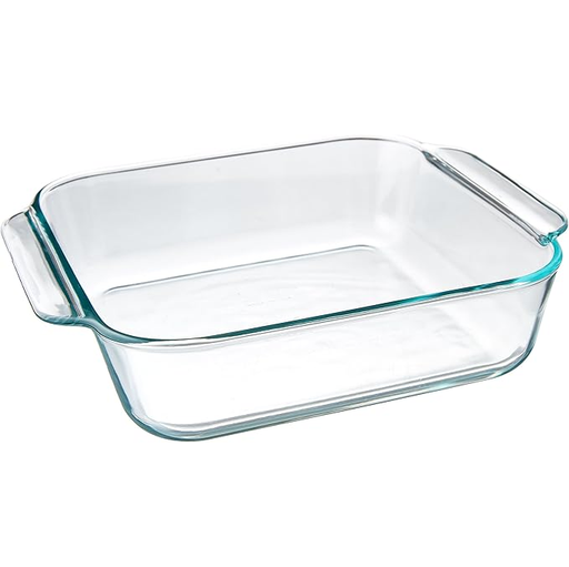 Bandeja Para Hornear Pyrex 2.5 Lts Rectangular De Vidrio Transparente
