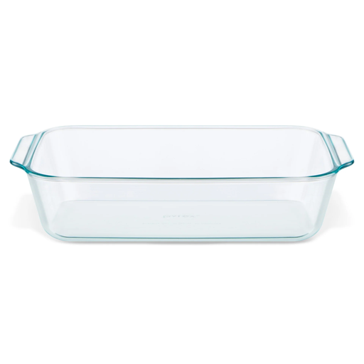 Bandeja Para Hornear Pyrex 3 Lts Rectangular De Vidrio Transparente