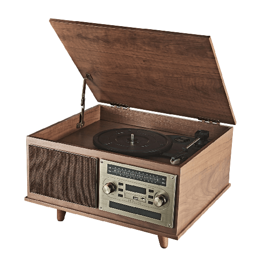 Tocadisco Nostalgia Bluetooth 7 en 1 Nuez