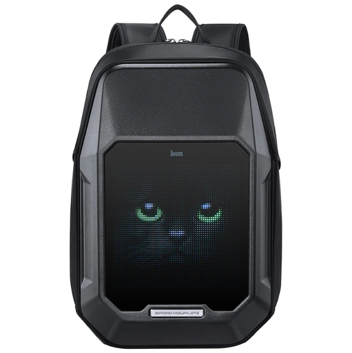 Morral Divoom Cyberbag Pixoo 30x16x45 Cm Con Pantalla LED Pixel Art Personalizable Por App Negro
