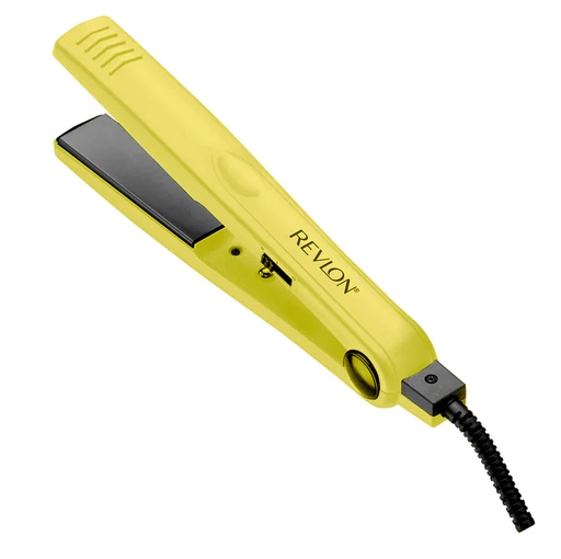 Plancha De Cabello Revlon Liso Perfecto De Ceramica 25.4 Mm 1" 400°F Amarillo Limon