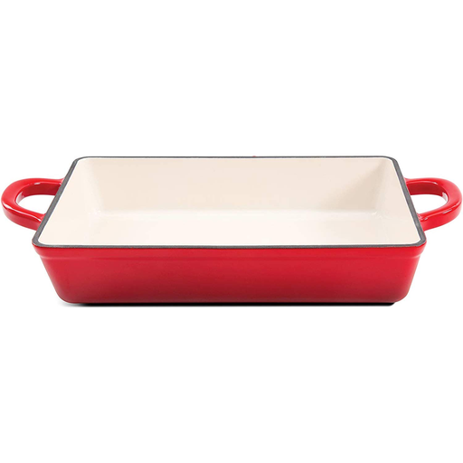 Sarten De Lasaña Crock Pot Artisan 33 Cm De Hierro Fundido De Induccion Rojo