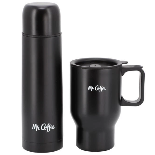Set De Termo Y Taza Termica Mr Coffee Javelin Negro
