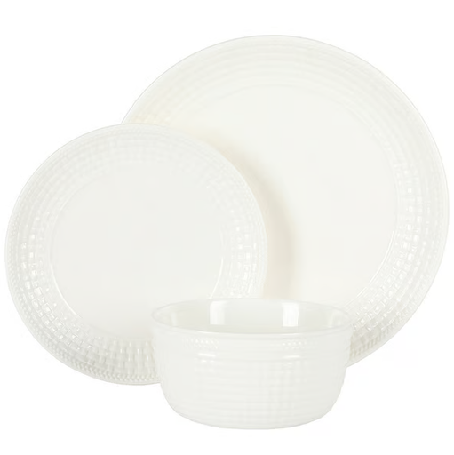 Juego De Vajilla Martha Stewart 12 Pzas De Ceramica Blanco