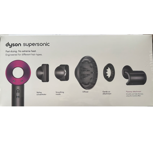 Secador De Cabello Dyson Supersonic Cabello Liso U Ondulado Con Acc Inteligentes Fucsia Y Niquel