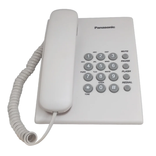 Telefono Panasonic Con Memoria De Remarcacion Y Flash Temporizado Blanco