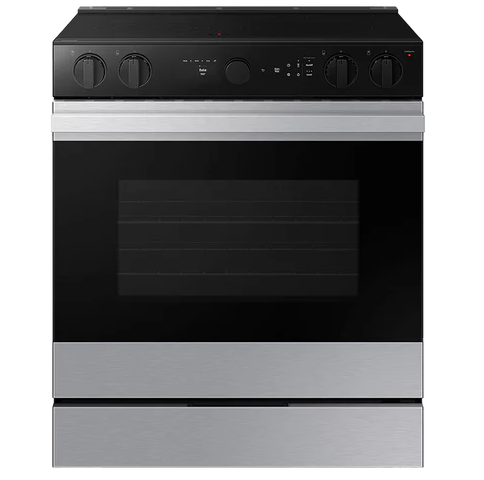 Cocina Electrica Samsung Bespoke 76 Cm Smart De Conveccion Con Freidora De Aire Vitroceramica Negro Y Acero