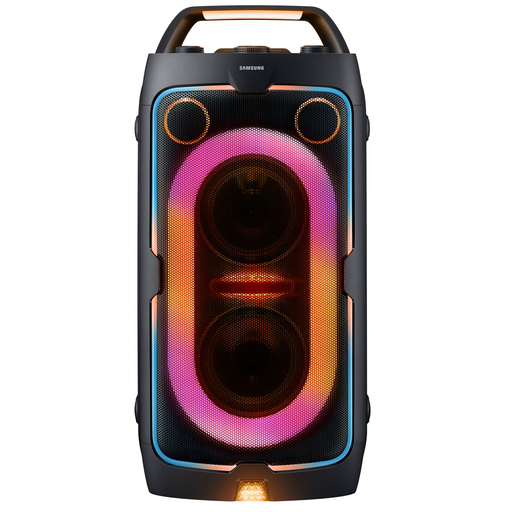 Torre De Sonido Samsung Recargable Modo DJ Con Bluetooth Iluminacion Y Asa 160W Negro