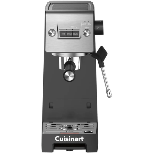 Cafetera Expreso Cuisinart Slim 15 Bares Deposito Extraible Funcion De Extraccion En Frio Y Espumador Negro Y Acero