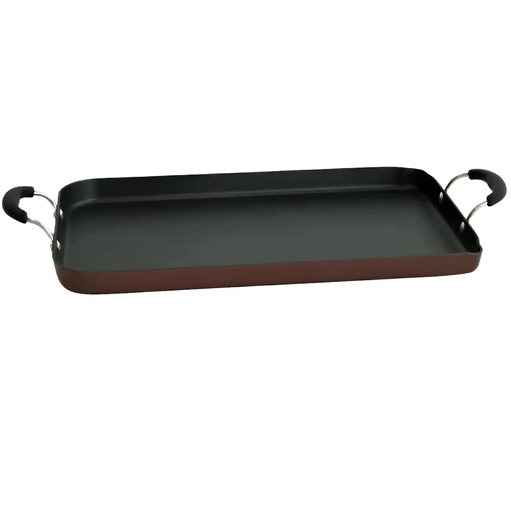 Plancha Asador Magefesa Basic 45 Cm Antiadherente Aluminio Vinotinto