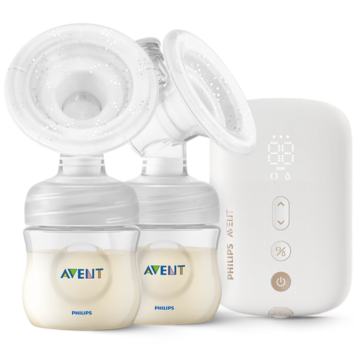 Extractor De Leche Electrico Avent Doble Recargable Portatil Ritmo Ajustable Con Tecnología Natural Motion Blanco