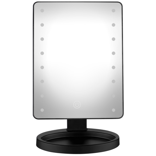 Espejo Conair Reflections De Mesa Rectangular Estilo Hollywood Con Luces LED Aumento 1X Negro