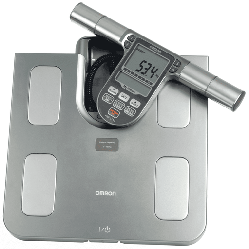 Balanza Corporal Omron IMC Edad Corporal Grasa Corporal Grasa Visceral Plateado
