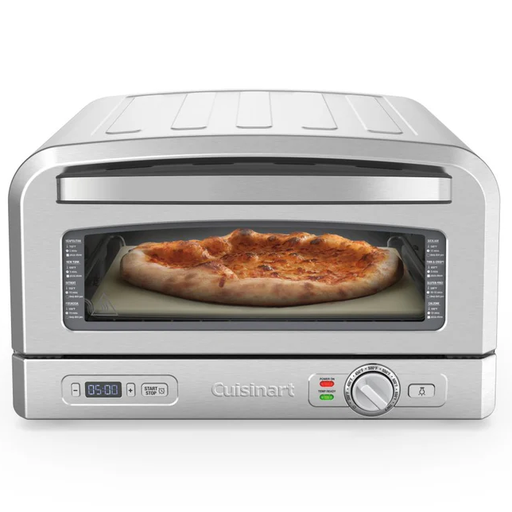 Horno De Pizza Cuisinart Portatil Para Interiores Con Perilla Y Termporizador Plateado