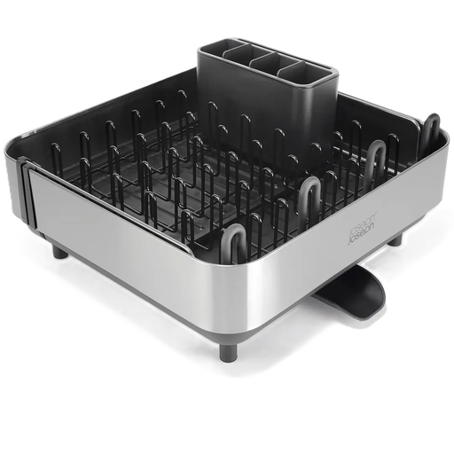 Escurridor De Platos Joseph Joseph Extend Steel Plus Expandible Con Estante Para Copas 17X38X35.5 Cm Acero y Negro