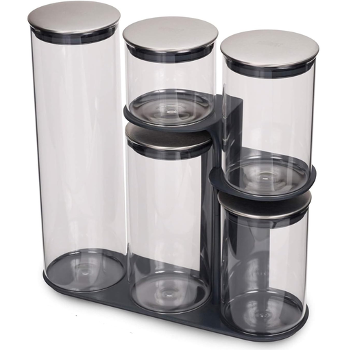 Juego De Envases Joseph Joseph Podium 5 Pzas De Vidrio Transparente