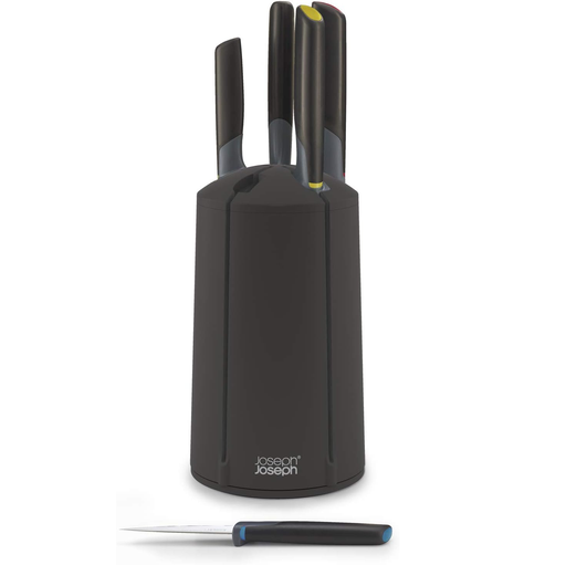 Juego De Cuchillos Joseph Joseph Knives 5 Pzas Con Base Giratoria Negro