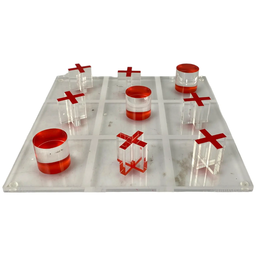 Juego De Mesa X/O Shots Decorativo Concepts 10 Pzas Transparente Y Rojo