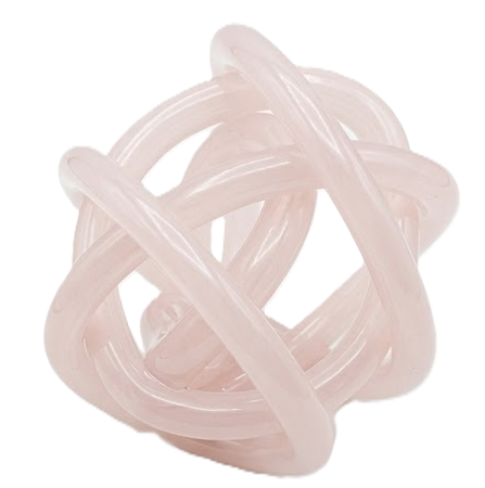 Figura Nudo Concepts 12X12X12 Cm De Vidrio Rosado