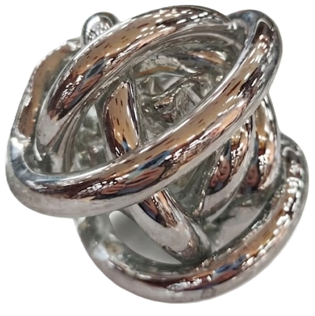 Figura Nudo Concepts 8.5X8.5 Cm De Vidrio Plateado