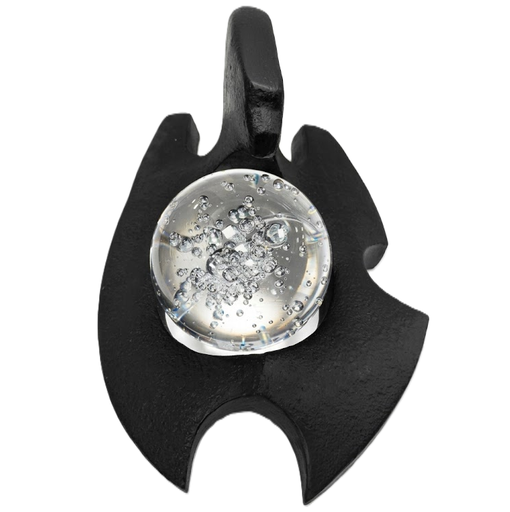 Figura Abstracta Concepts Con Esfera 23X17.5X32.5 Cm Negro Y Transparente