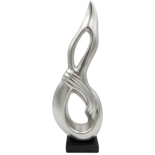 Figura Abstracta Llama Concepts 14X9X38 Cm Plateado