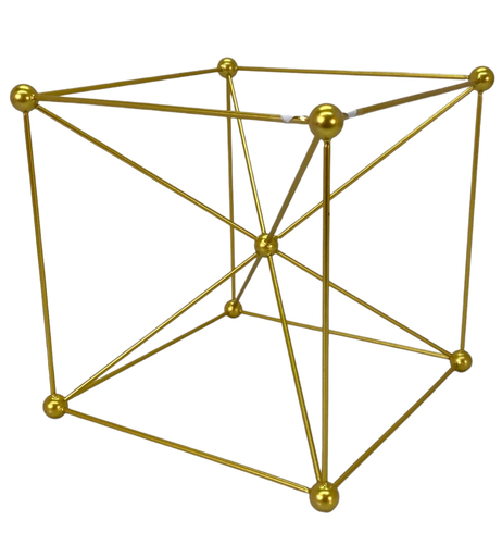 Cubo Abierto Con Esferas Concepts 20X20X20 Cm Dorado