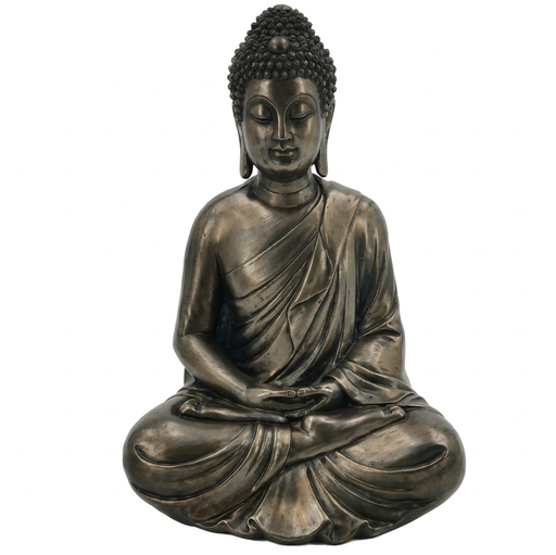 Figura Buda Meditando Casabella 18X30.5X21.5 Cm Bronce