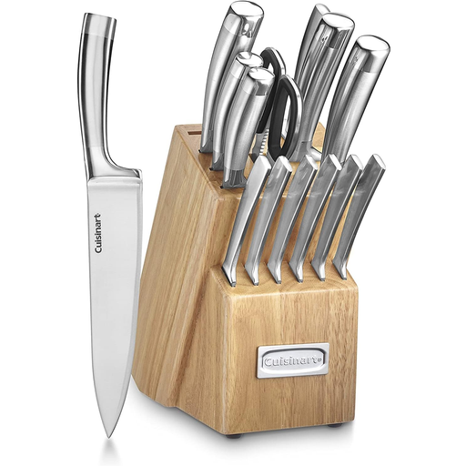 Juego De Cuchillos Cuisinart Professional 15 Pzas Con Base Acero Y Marron
