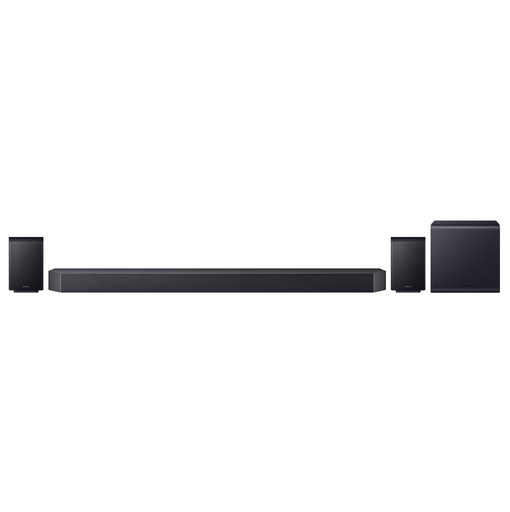 Barra De Sonido Samsung 11.1.4 Q-series Con Bluetooth SpaceFit Sound Pro Dolby Atmos Q-Symphony Bajo Y Rear Speaker Negro