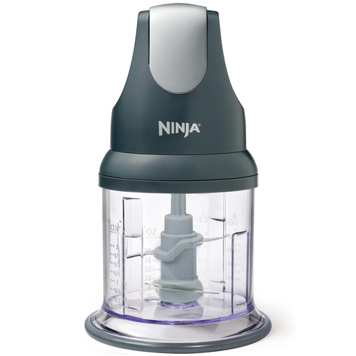 Mini Procesador De Alimentos Ninja Express Chop 2 Tazas  Funcion Pulso 200W Gris