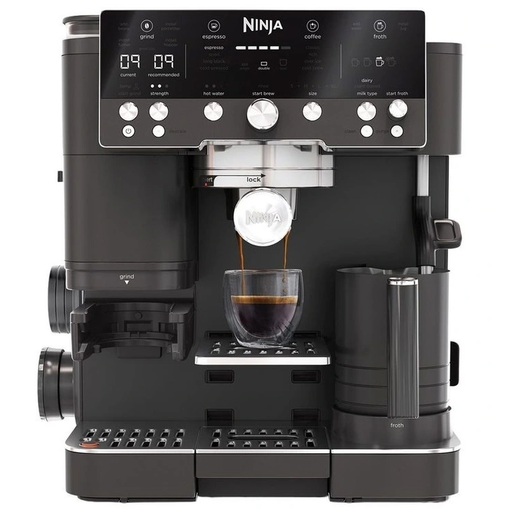 Cafetera Combinada Ninja Luxe Cafe Premier 3 En 1 Programable Con Espumador Y Molino Ajustable Negro