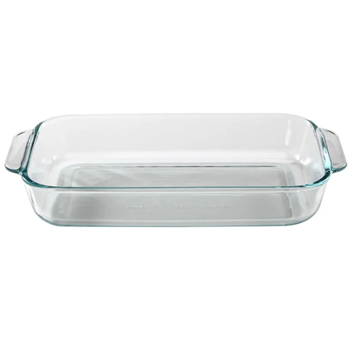 Bandeja Para Hornear Pyrex 1.9 Lts Rectangular De Vidrio Transparente