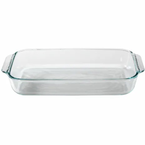 Bandeja Para Hornear Pyrex 4.5 Lts Rectangular De Vidrio Transparente