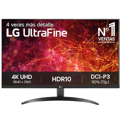 Monitor 32" LG UltraFine UHD VA HDR10 60 Hz Con Dynamic Action Sync Black Stabilizer Y Switch Negro
