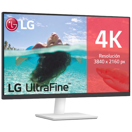 Monitor 27" LG UltraFine UHD IPS HDR10 60 Hz Con Dynamic Action Sync Black Stabilizer Y Switch Blanco
