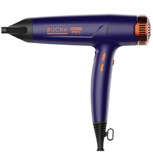 Secador De Cabello Rucha Airjet Pro 70000 Ionico X2 Con Acc 2000W Azul Cobalto Y Terracota