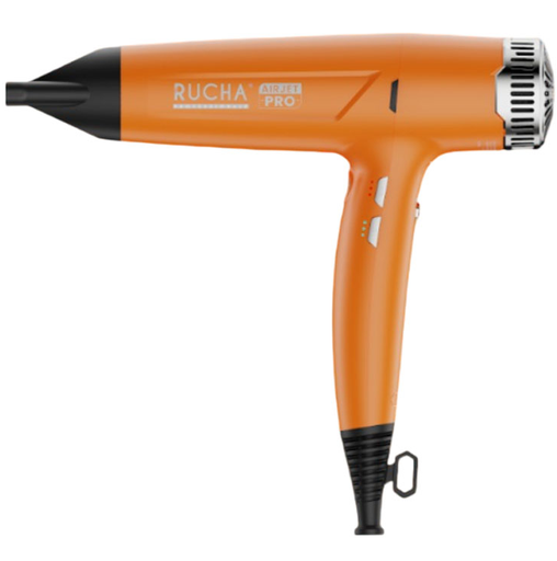 Secador De Cabello Rucha Airjet Pro 70000 Ionico X2 Con Acc 2000W Naranja Y Plateado