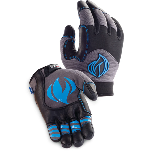 Guantes Multiusos Napoleon Para Pantallas Tactiles De Cuero Y Silicona Gris Y Negro
