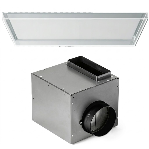 Campana De Isla 120 Cm Falmec Alba De Techo Con Motor Blanco